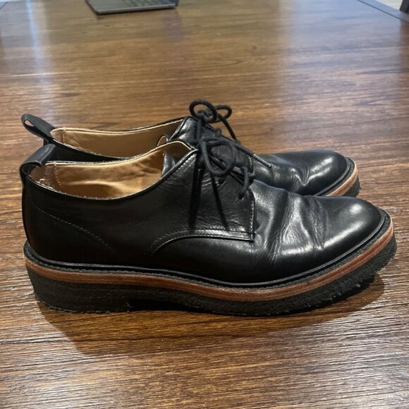 Rag & Bone Men\'s Sz 7.5/40 Black Victor Crepe Oxford Shoes Dress Shoes Leather main image 5